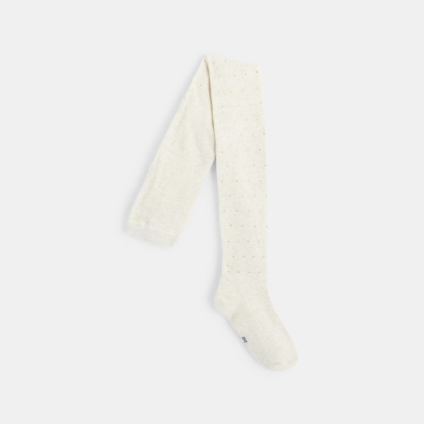 جوارب طويلة للفتيات باللون البيج الدافئ